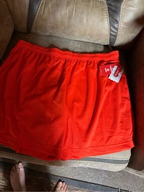 CO Bright Red Athletic Mesh Shorts